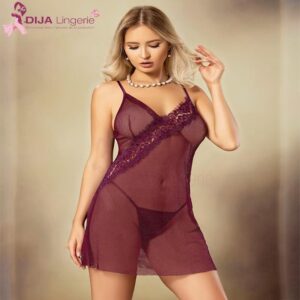 Nuisette en dentelle – Mauve