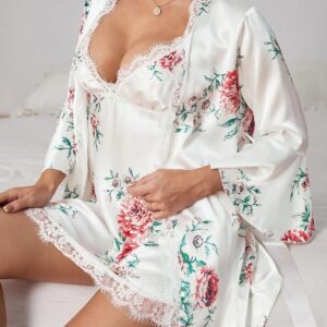 Ensemble 2 pieces nuisette et kimono